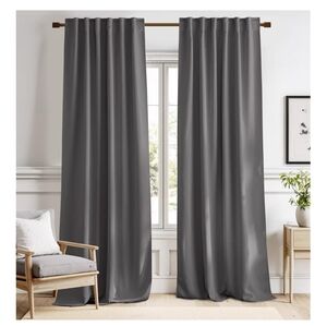 ⭐ Pair Of Gray 84" x 52" Room Darkening Curtains